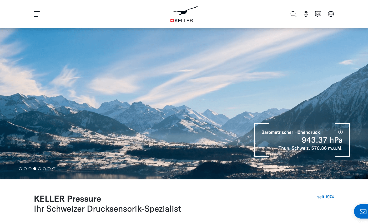 Screenshot of keller-druck.ch @ novu